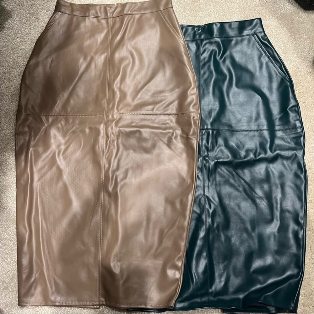 Faux Leather missguided MIDI Skirts